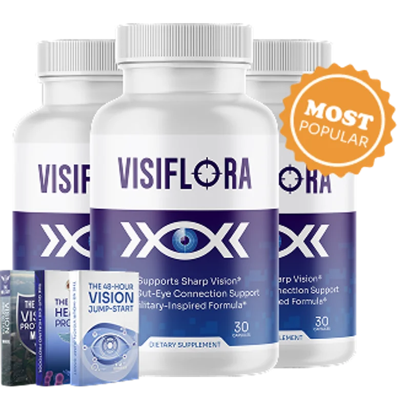 VisiFlora Longevity & Vitality Relief Supplement — 3 Bottle / 90 Day Pack